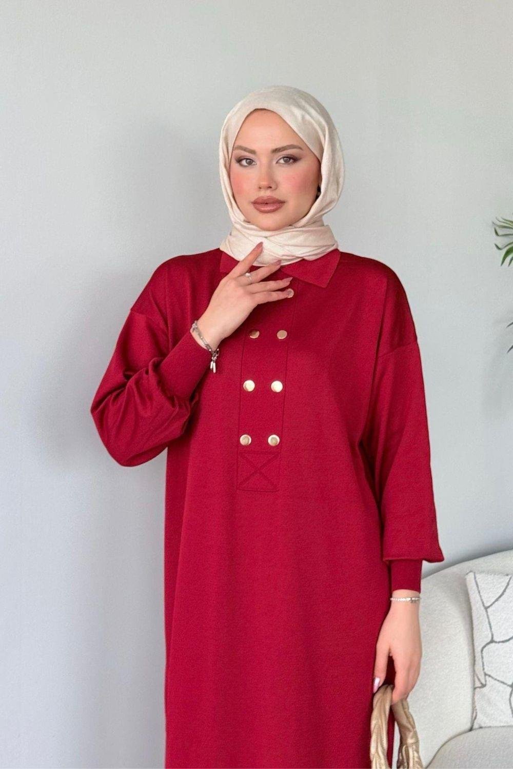 Versa Elbise Bordo 2514 