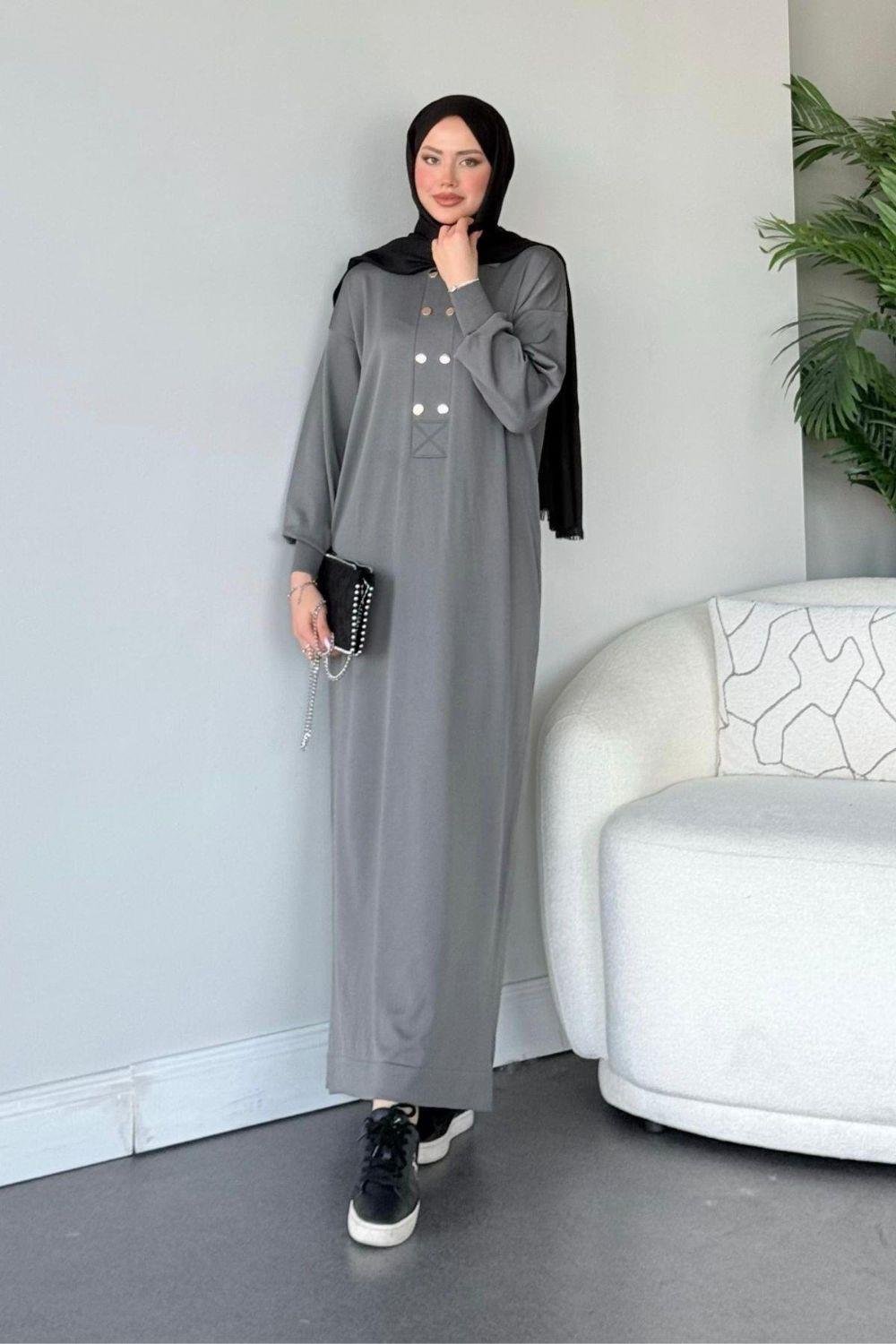 Versa Elbise Gri 2514 