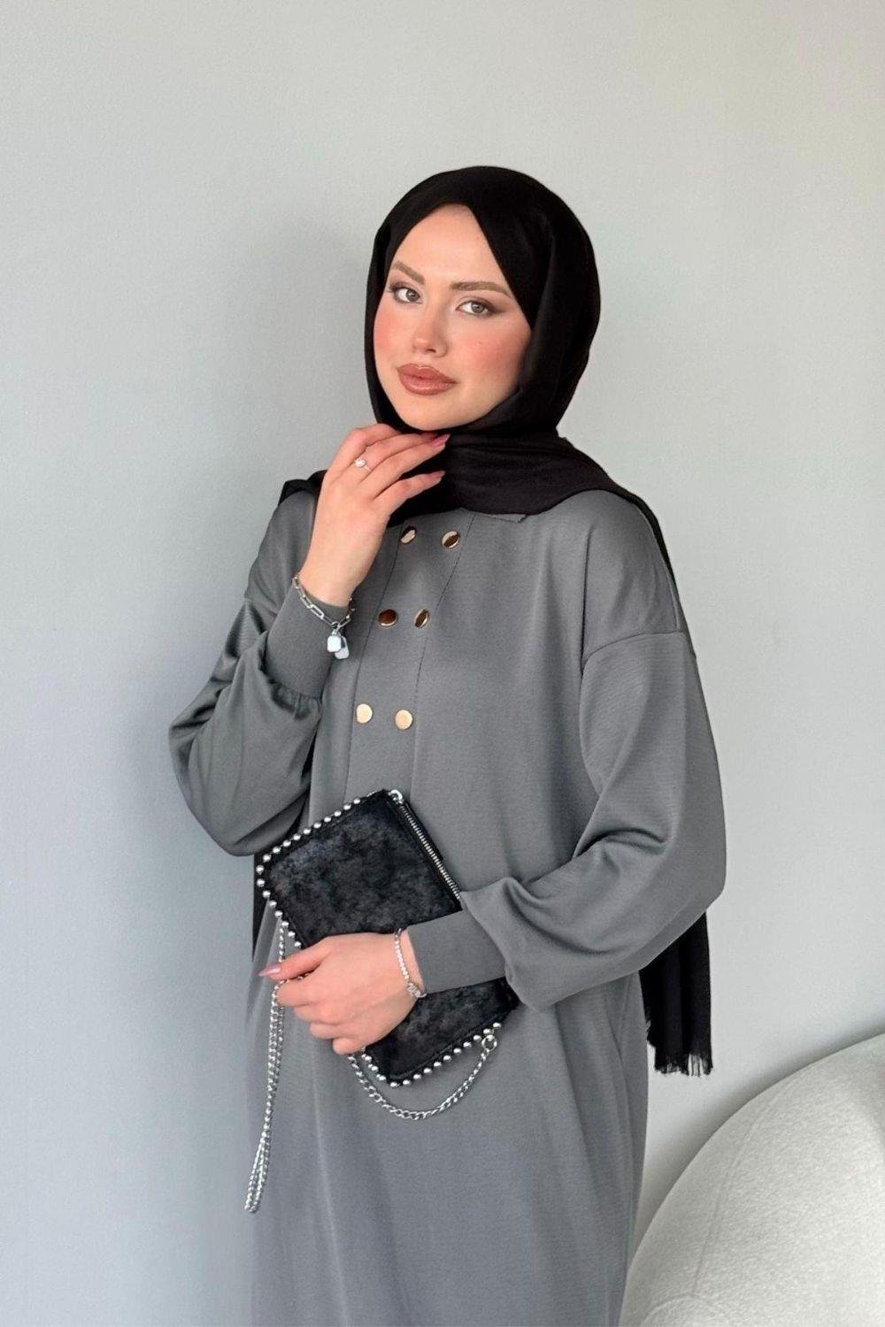 Versa Elbise Gri 2514 