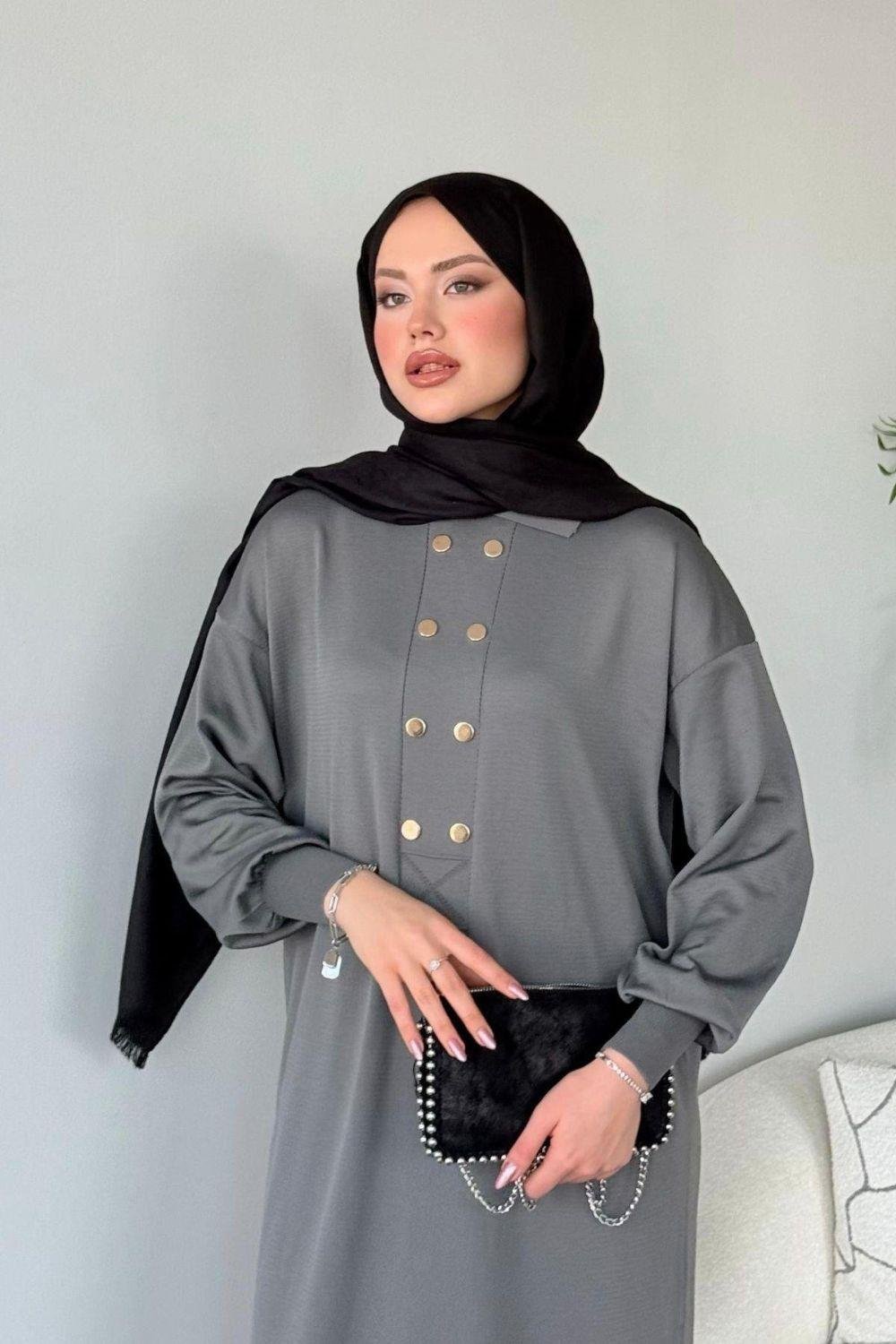 Versa Elbise Gri 2514 