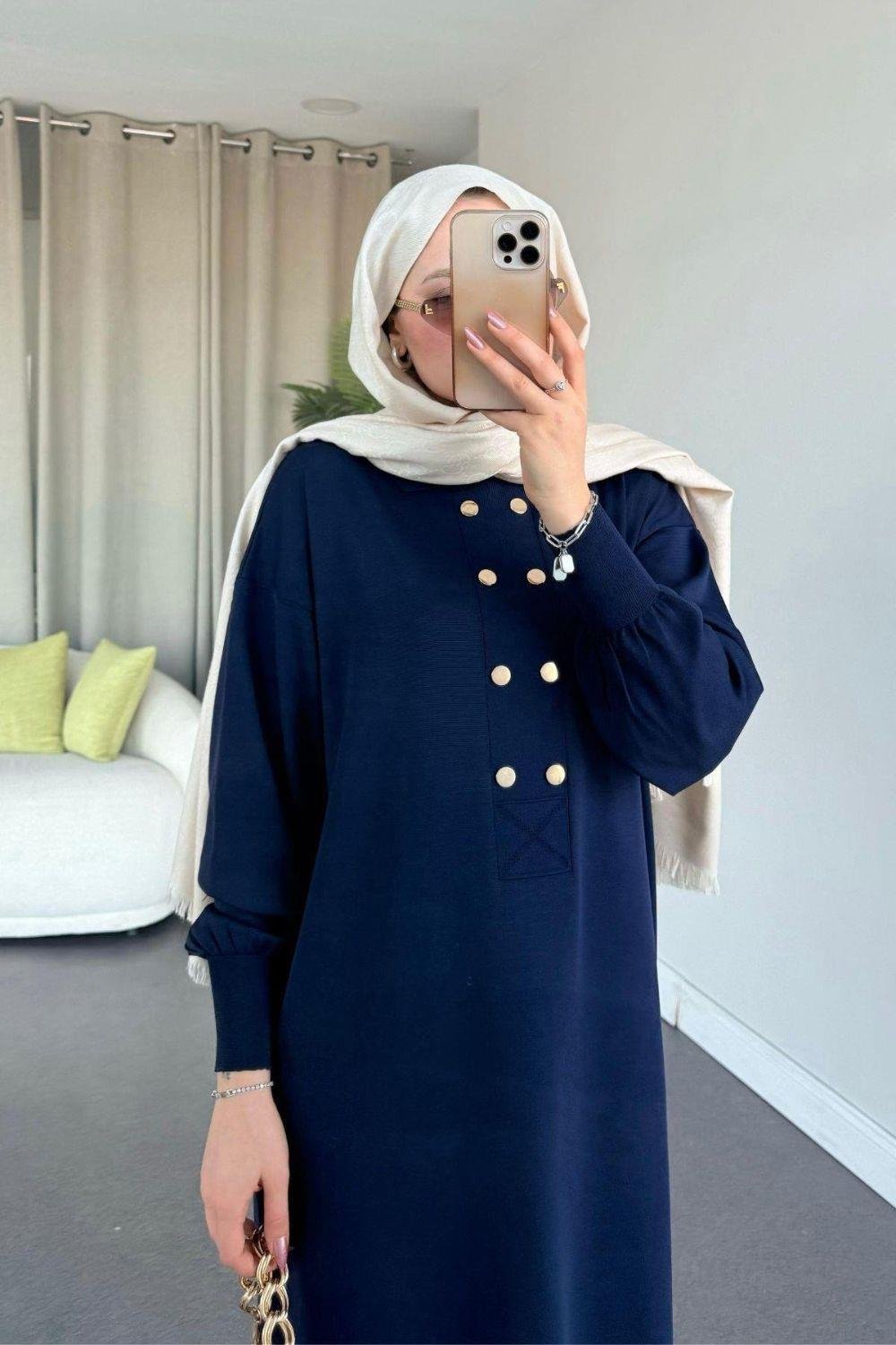 Versa Elbise Lacivert 2514 