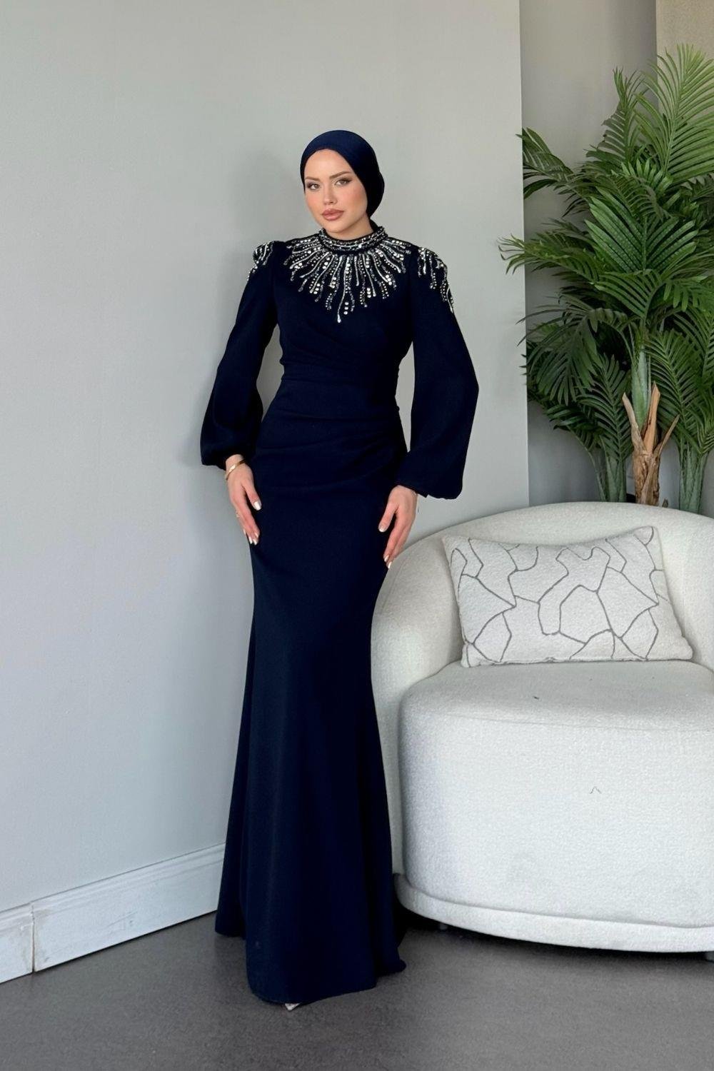 Şafak Abiye Lacivert 25190 