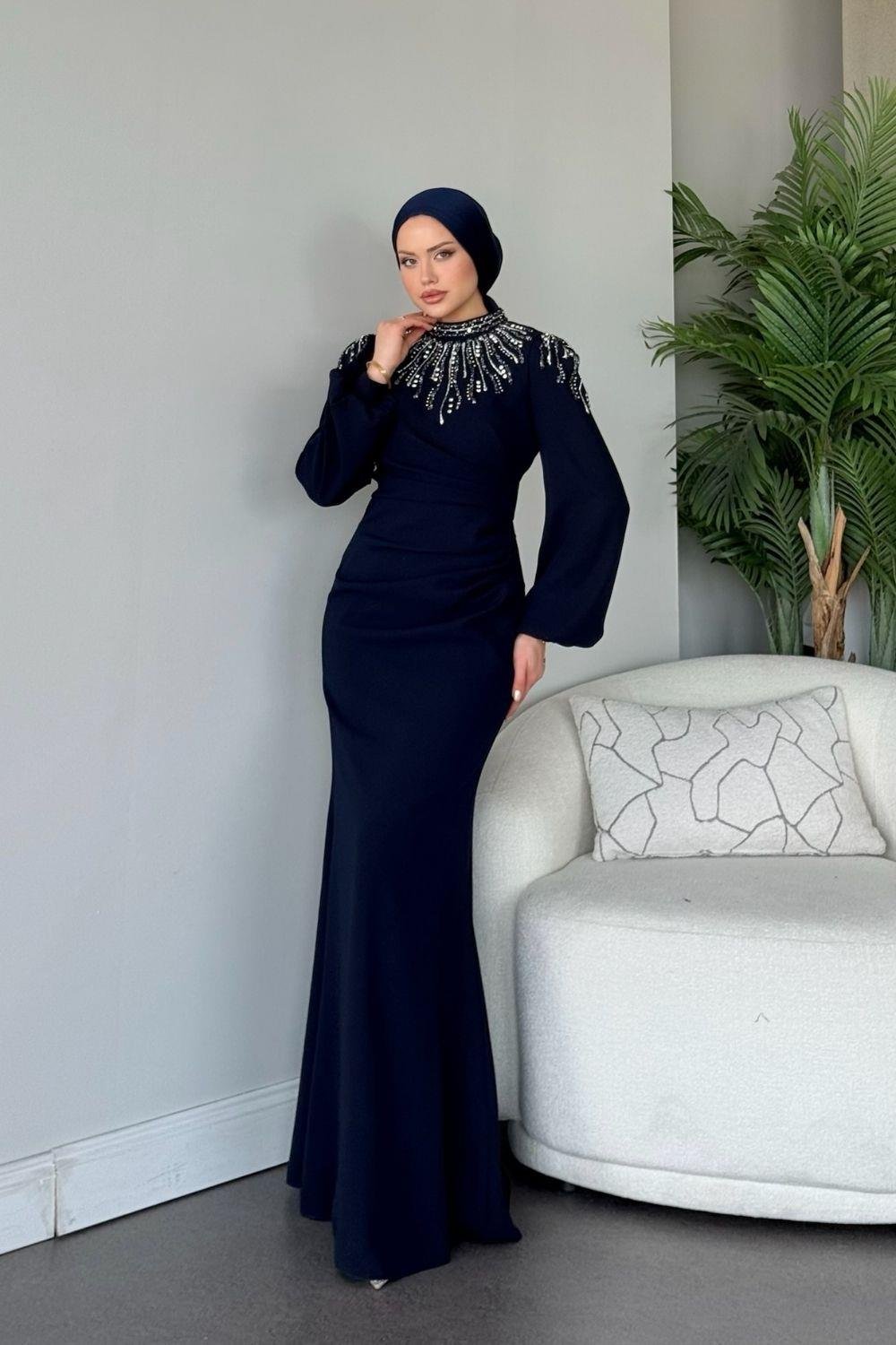 Şafak Abiye Lacivert 25190 