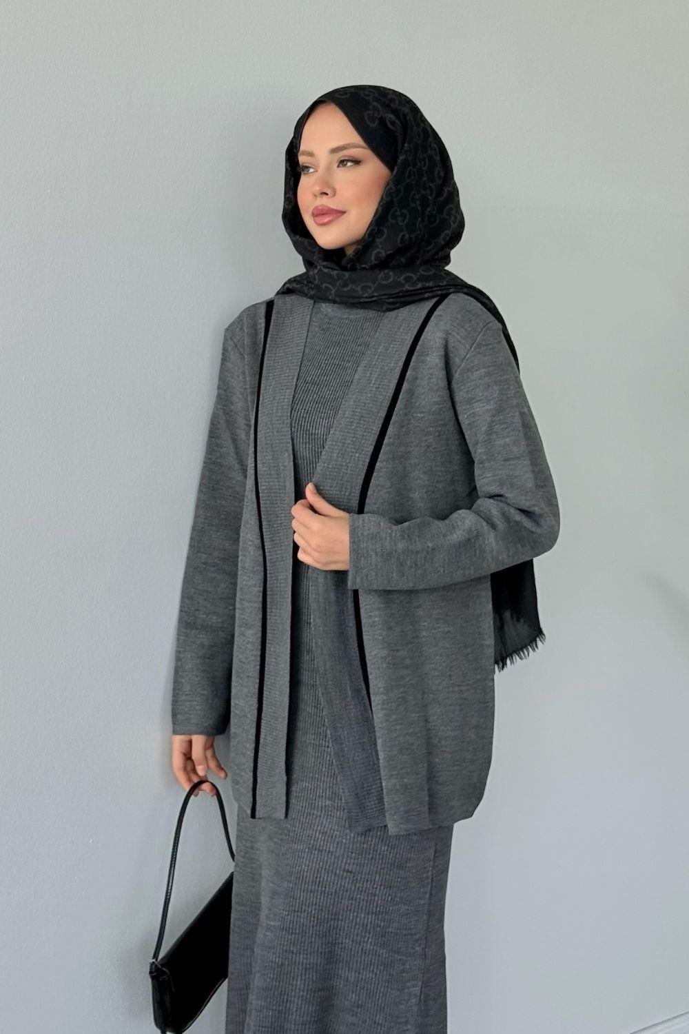 Etna Jileli Ceketli Takım Gri 25230 