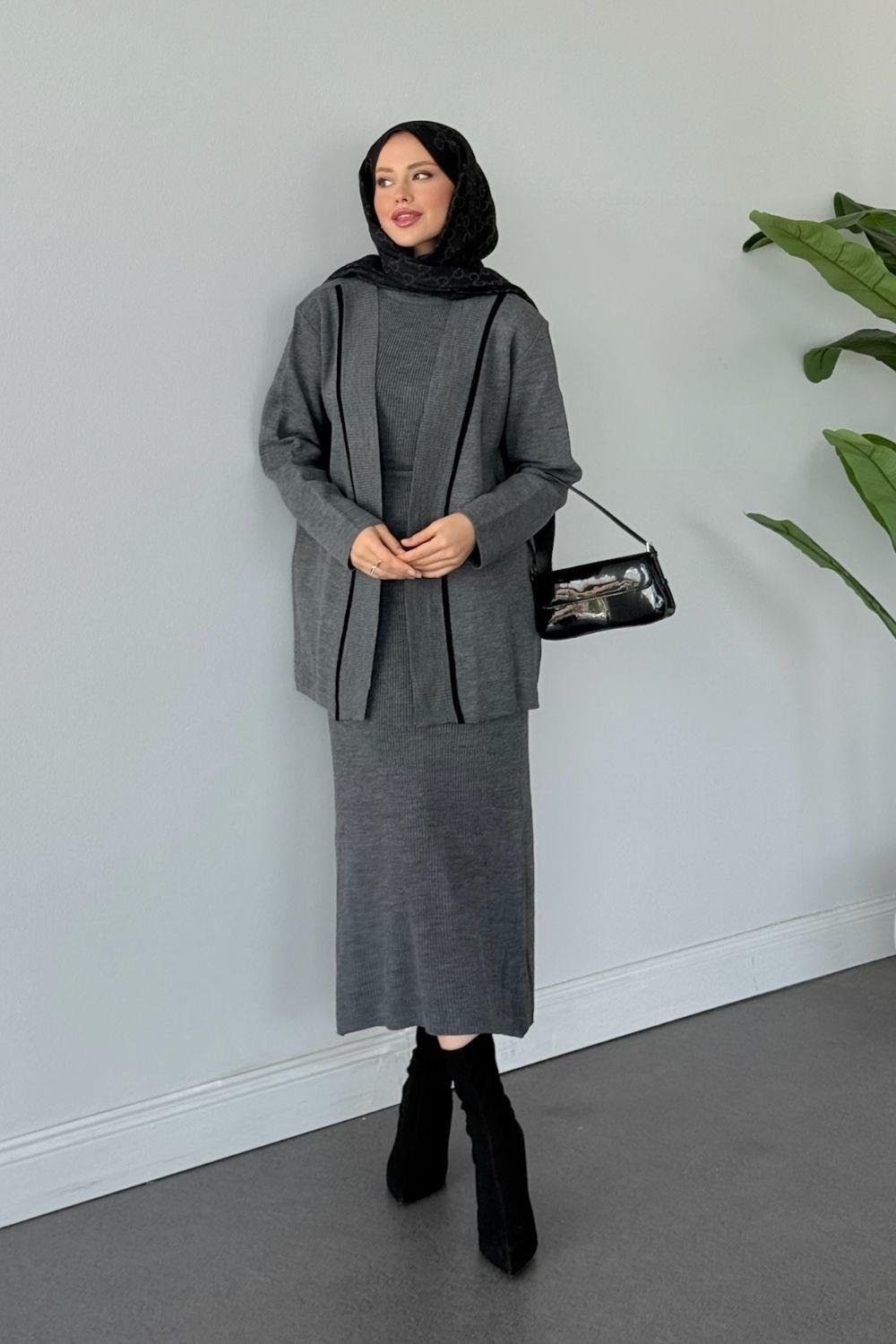 Etna Jileli Ceketli Takım Gri 25230 