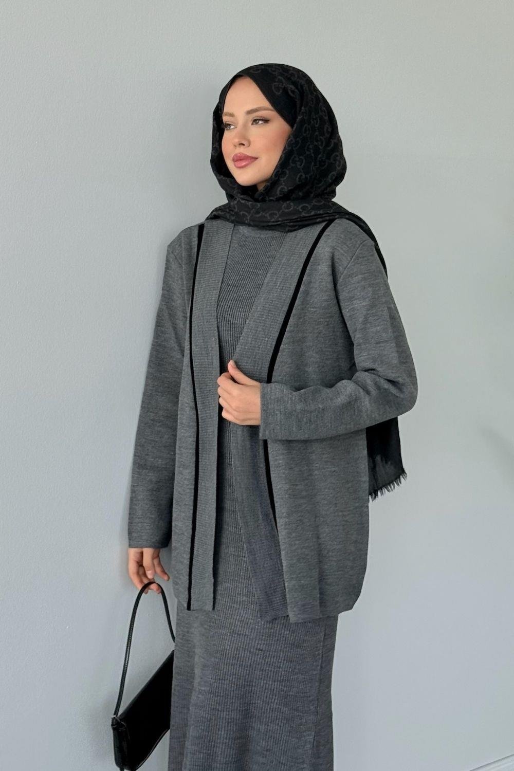 Etna Jileli Ceketli Takım Gri 25230 