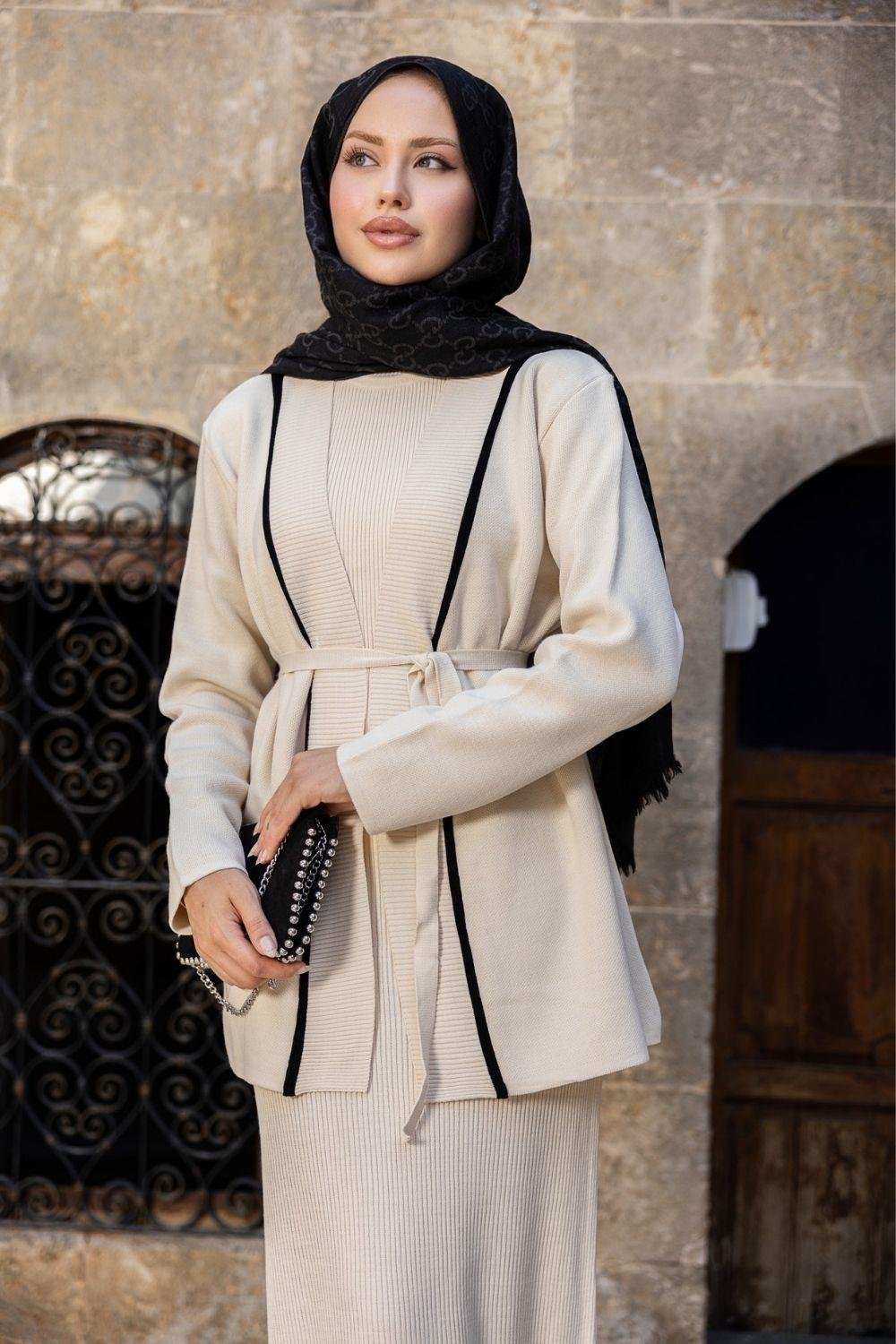 Etna Jileli Ceketli Takım Krem 25230 