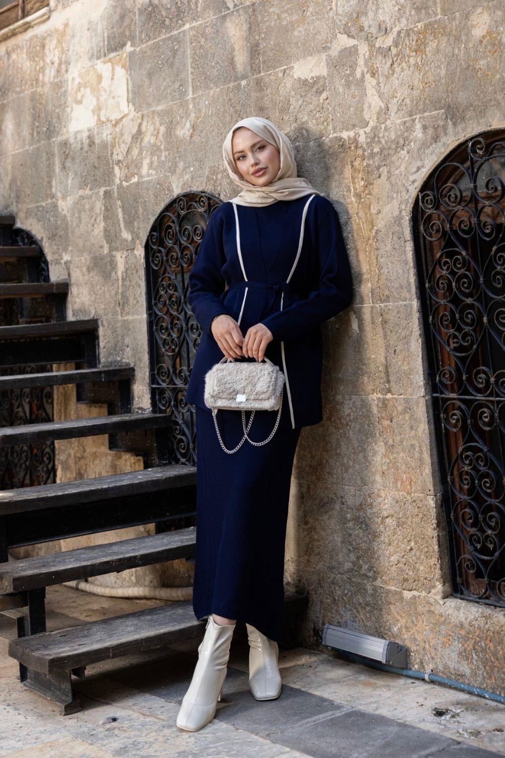 Etna Jileli Ceketli Takım Lacivert 25230 