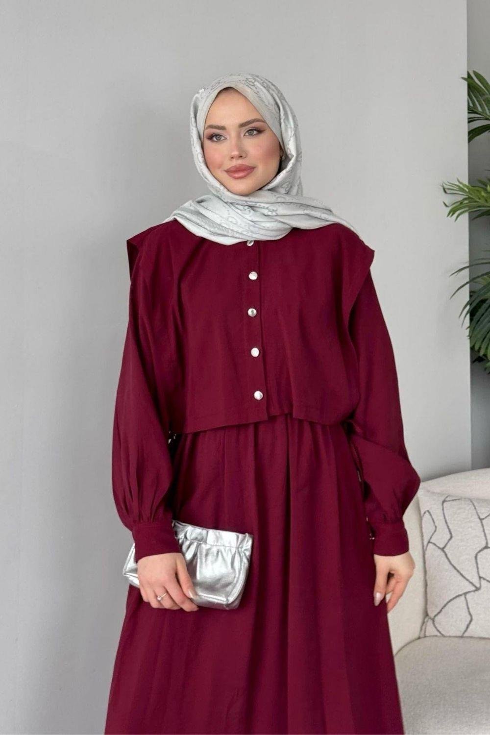 Şura Elbise Bordo 25250 