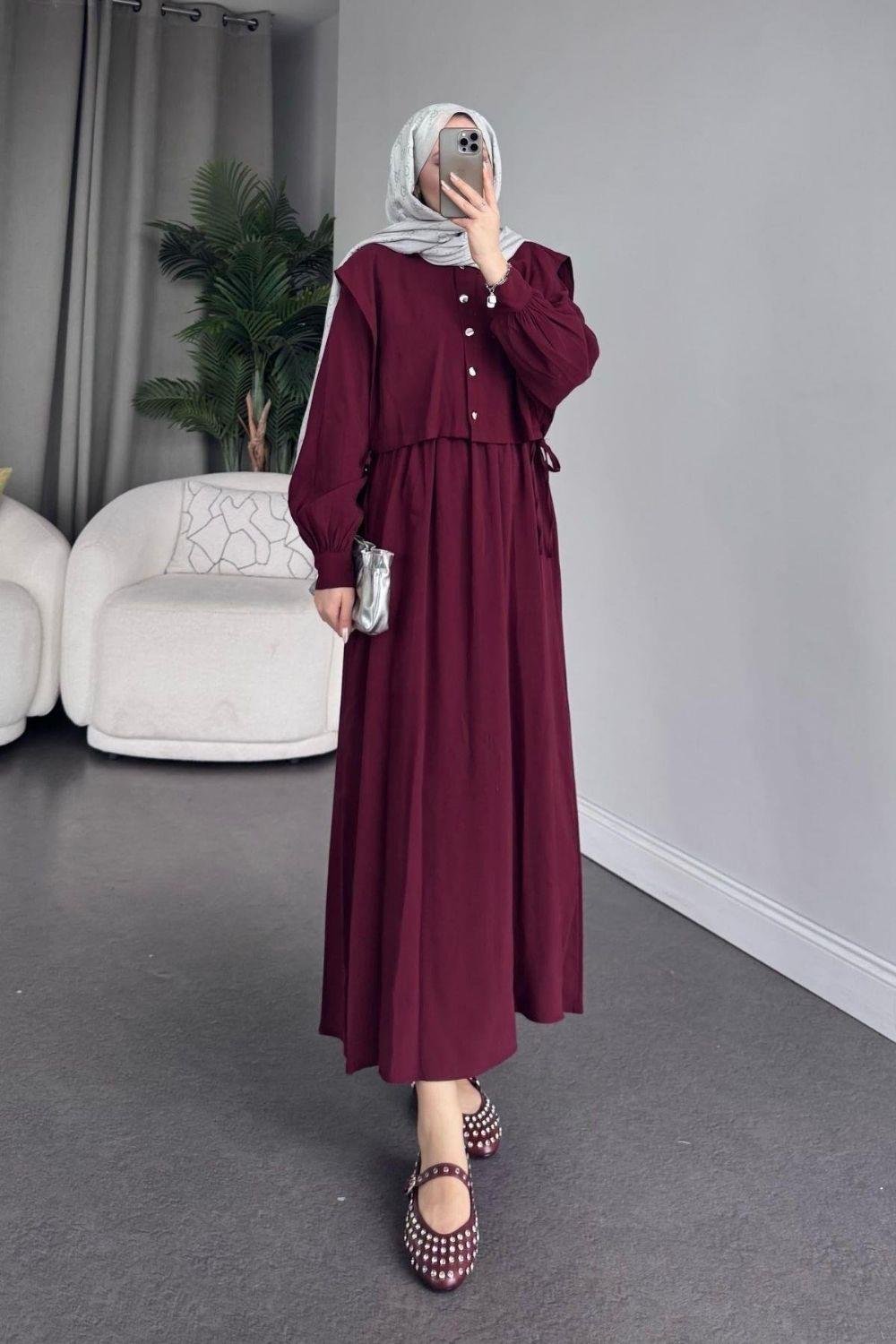 Şura Elbise Bordo 25250 