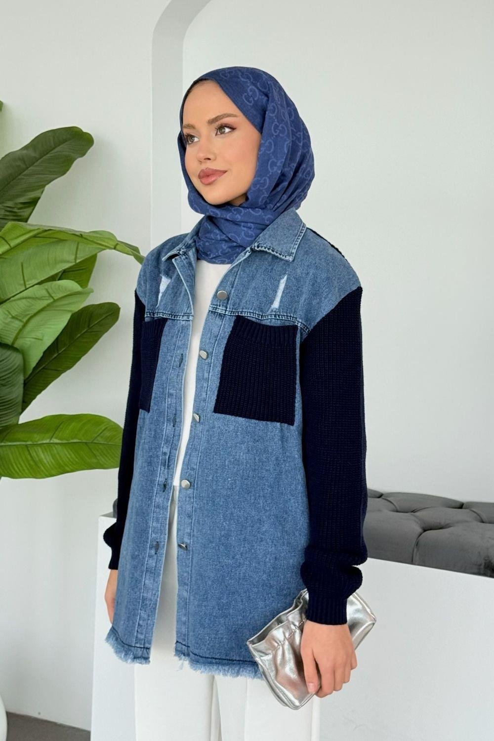Franga Cep Triko Kot Hırka Lacivert 25260 
