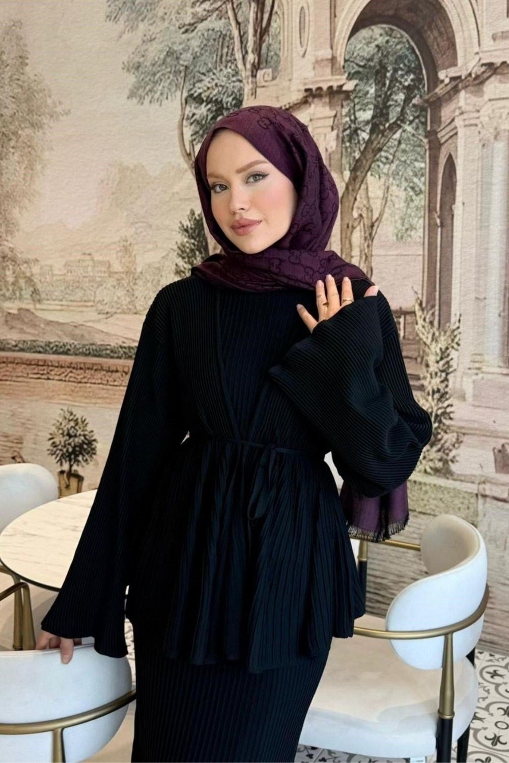 Medusa Jileli Elbise Siyah 25370 