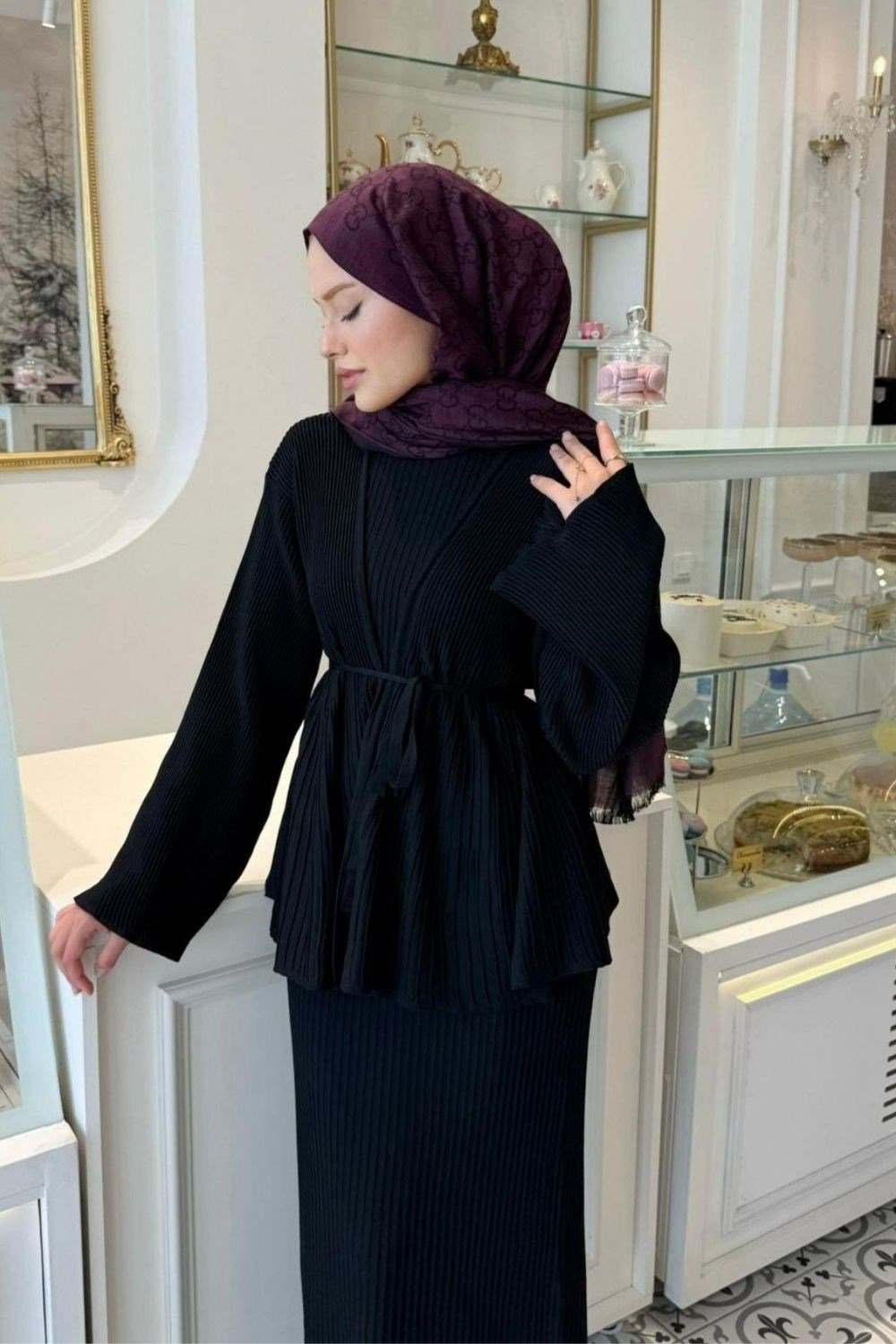 Medusa Jileli Elbise Siyah 25370 