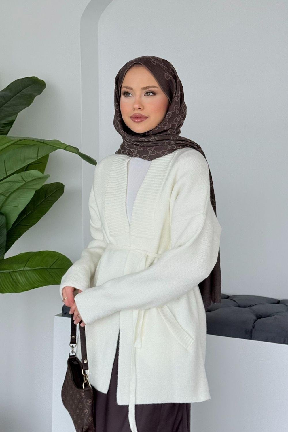 Bahar Yumoş Kolej Hırka Krem 25510 