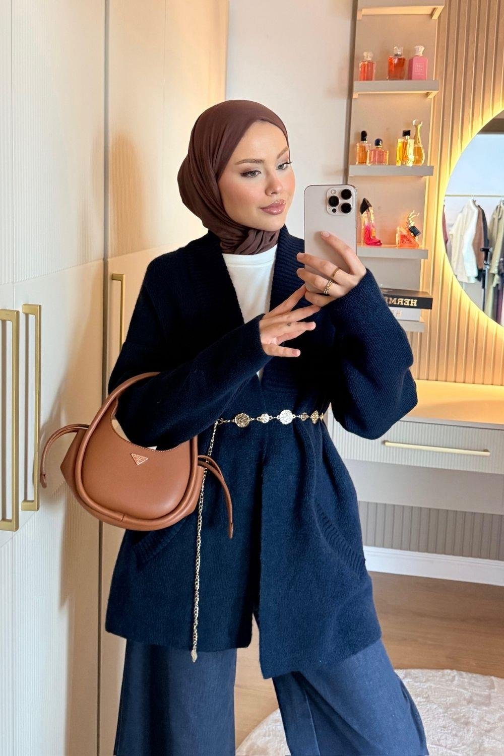 Bahar Yumoş Kolej Hırka Lacivert 25510 