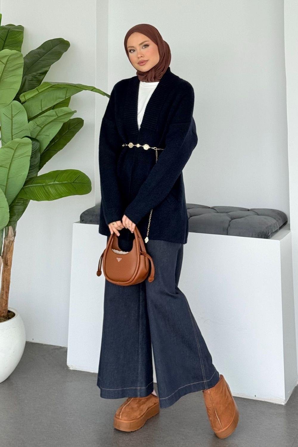 Bahar Yumoş Kolej Hırka Lacivert 25510 