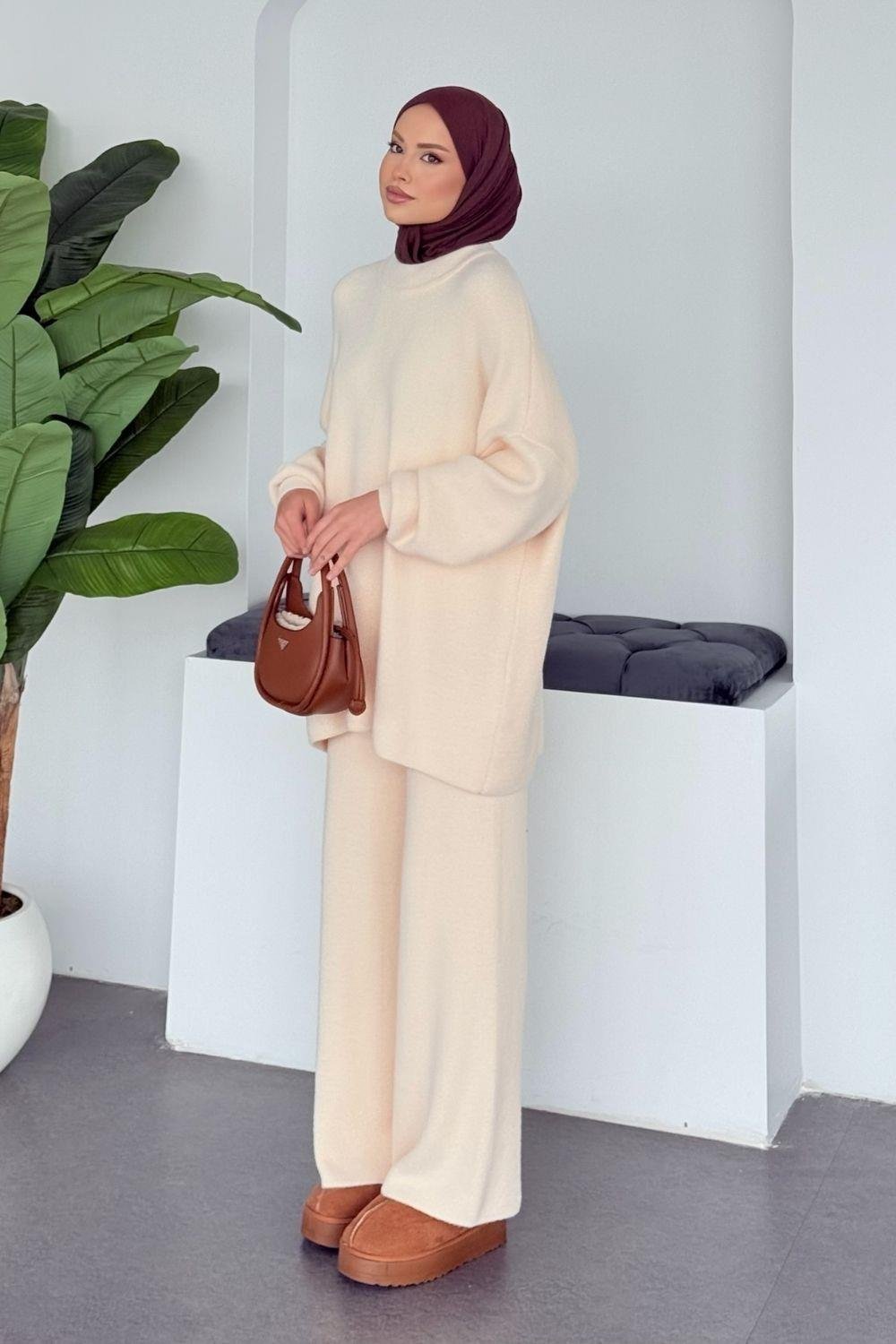 Dilşah Angora Takım Krem 25650 