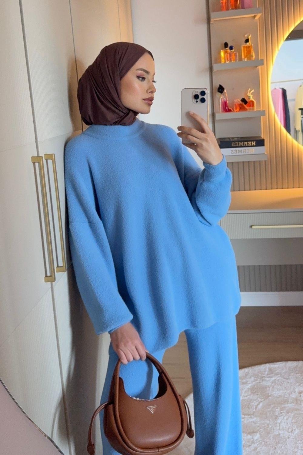 Dilşah Angora Takım Mavi 25650 