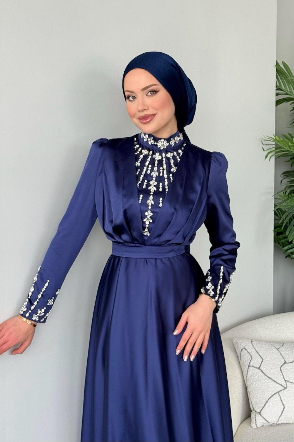 Gülnu Abiye Lacivert 2571 