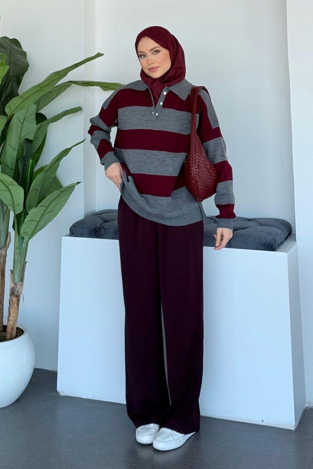 Aralık Kazak Bordo 25750 