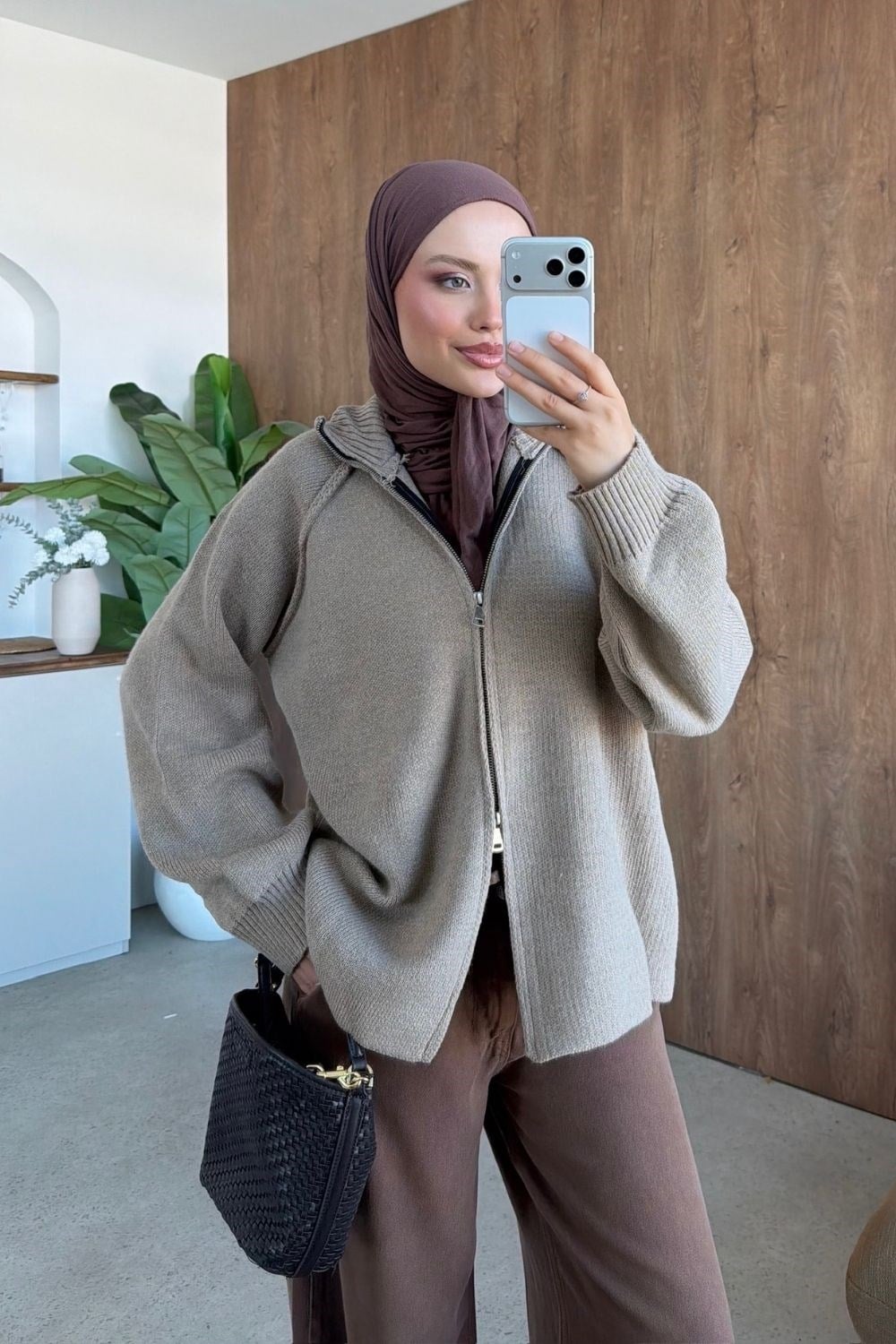 Rosie Fermuarlı Hırka Bej 25800 