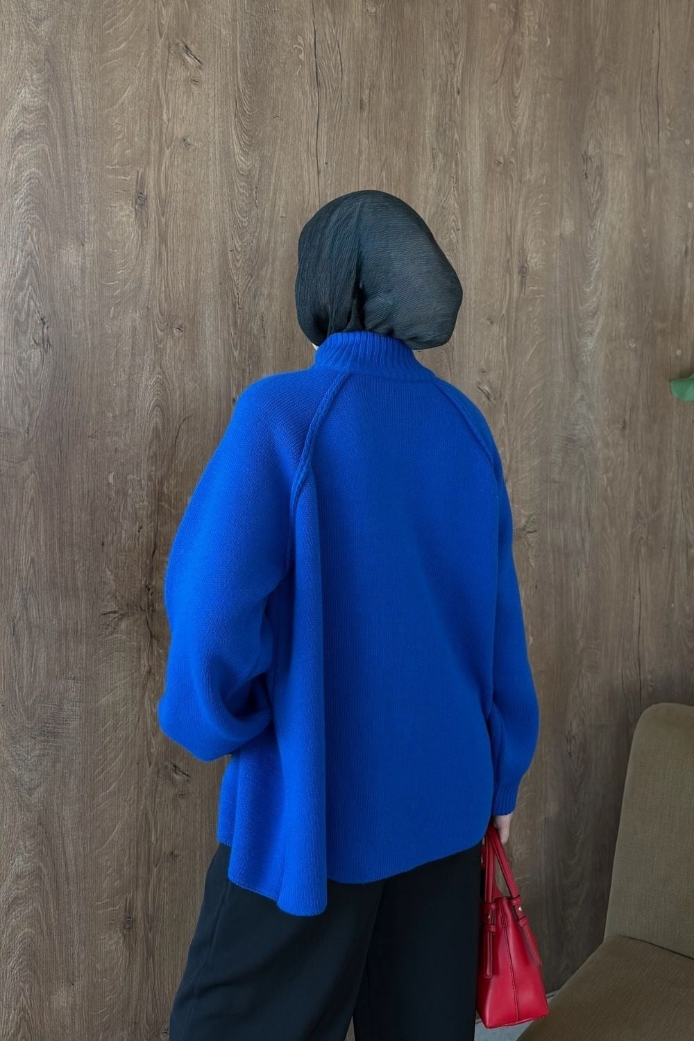 Rosie Fermuarlı Hırka Saks 25800 