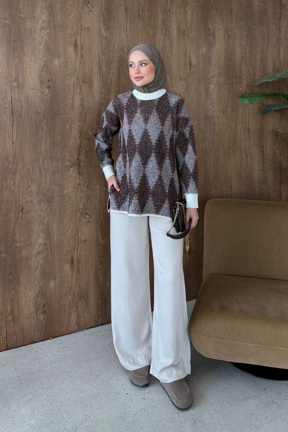 Minerva Sim Sakal Tunik Kahverengi 25930 