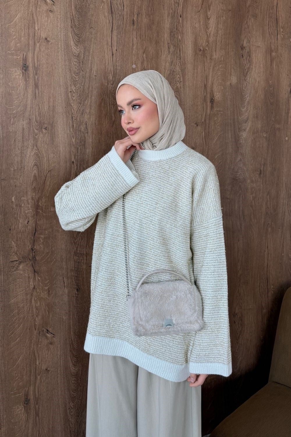 Gisha Simli Tunik Ekru 25960 