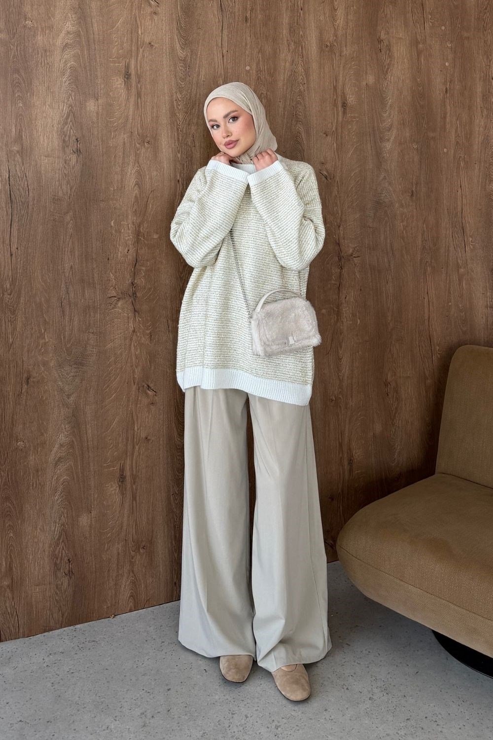 Gisha Simli Tunik Ekru 25960 