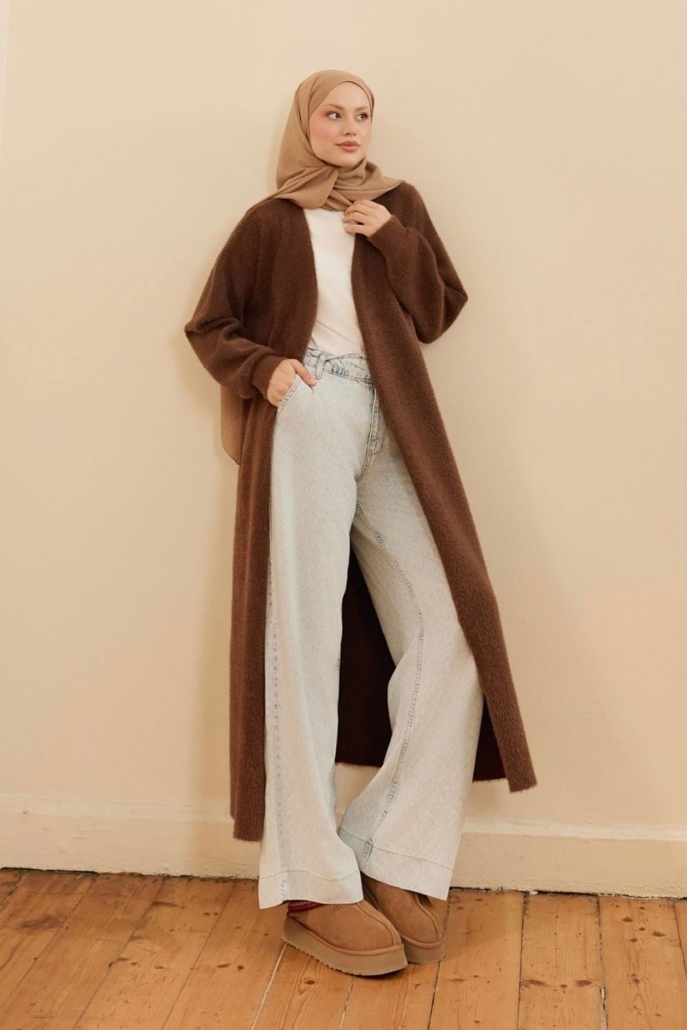 Eliss Angora Hırka Kahverengi 26130 
