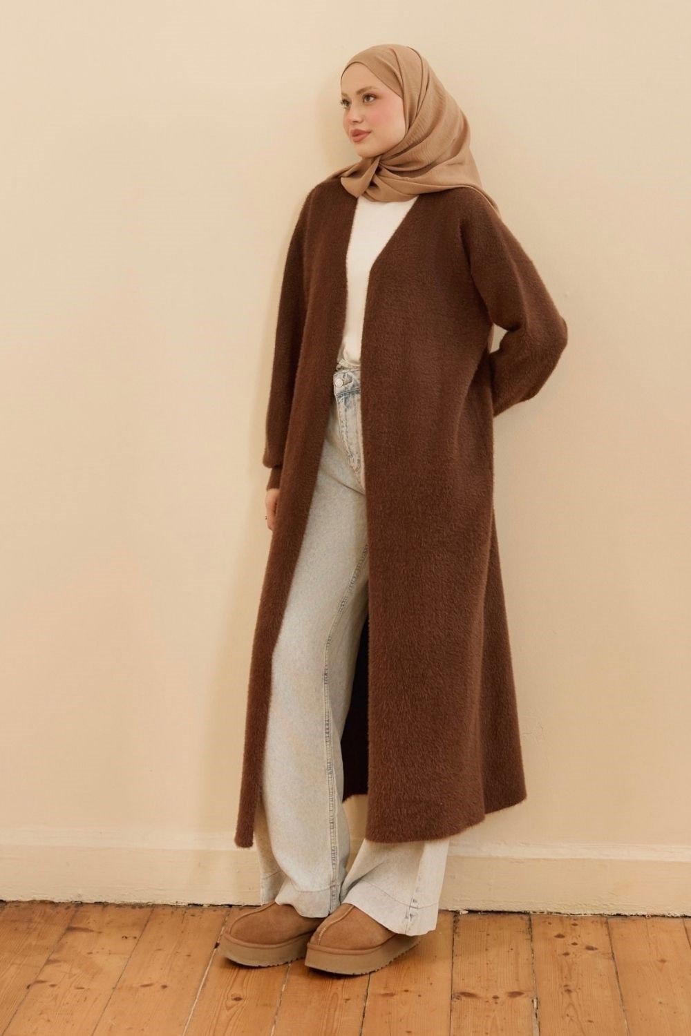 Eliss Angora Hırka Kahverengi 26130 