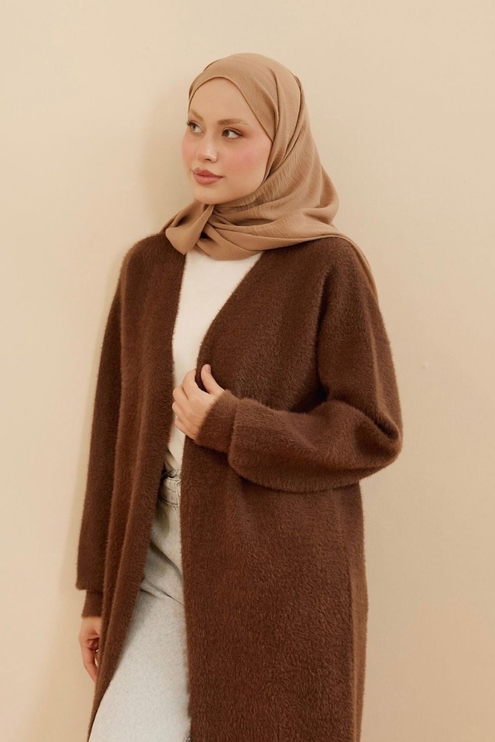 Eliss Angora Hırka Kahverengi 26130 