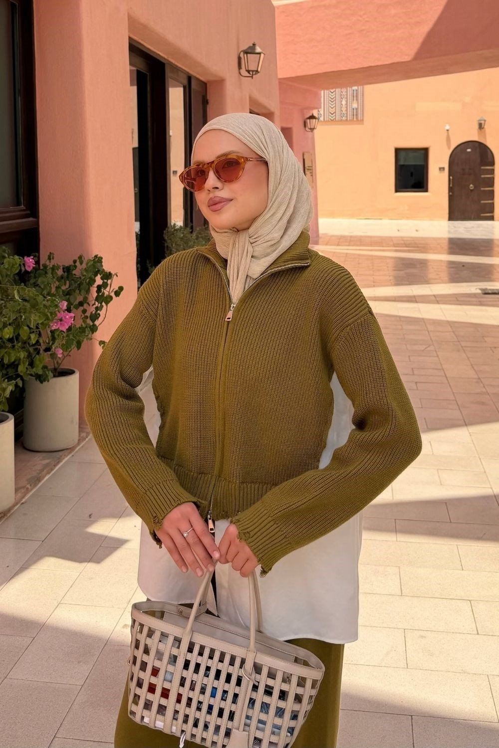 Frida Gömlek Detay Lüks Takım Yağ Yeşili 26170 