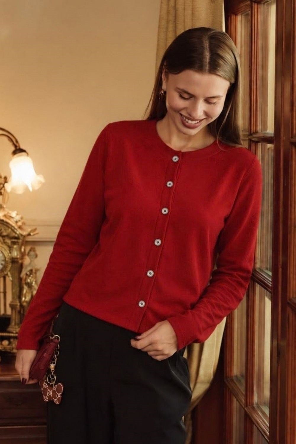 Elegant Corsman Spor Hırka Kırmızı 26192 