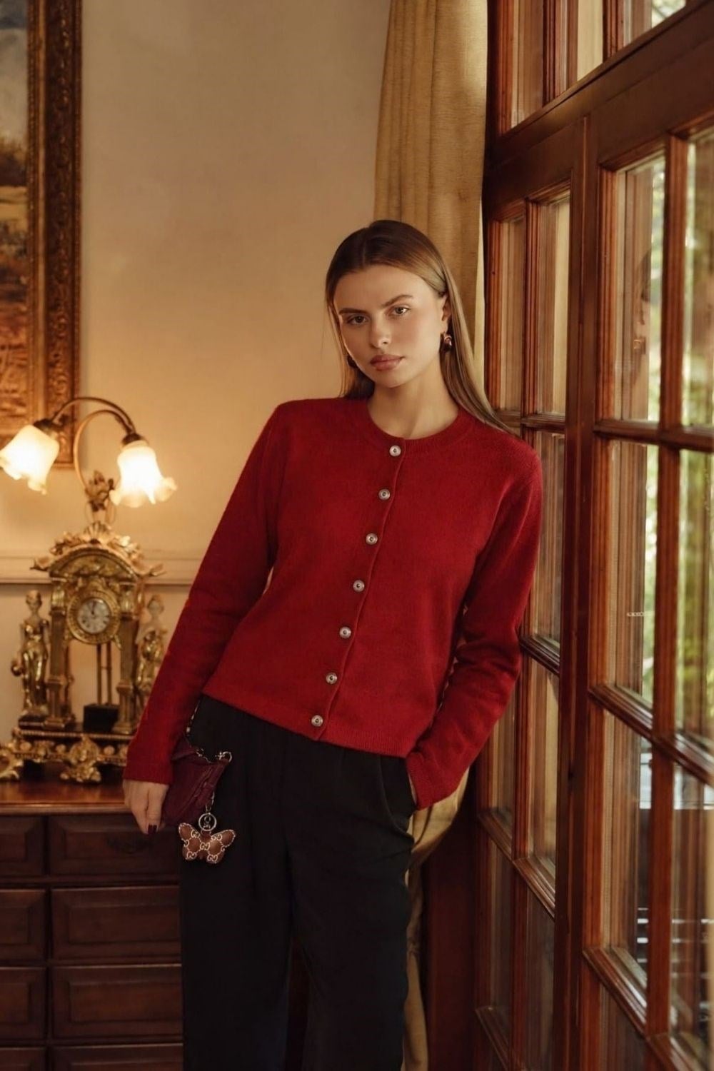 Elegant Corsman Spor Hırka Kırmızı 26192 