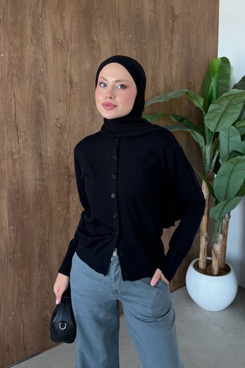 Elegant Corsman Spor Hırka Siyah 26192 