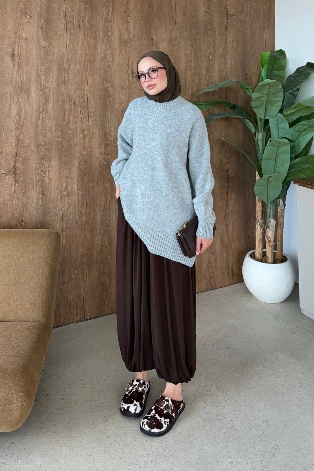 Elya Yumoş Tunik Gri 26194 