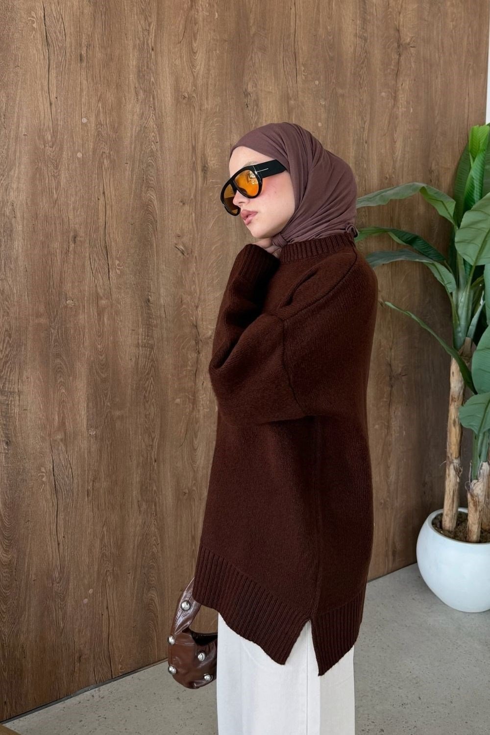 Elya Yumoş Tunik Kahverengi 26194 