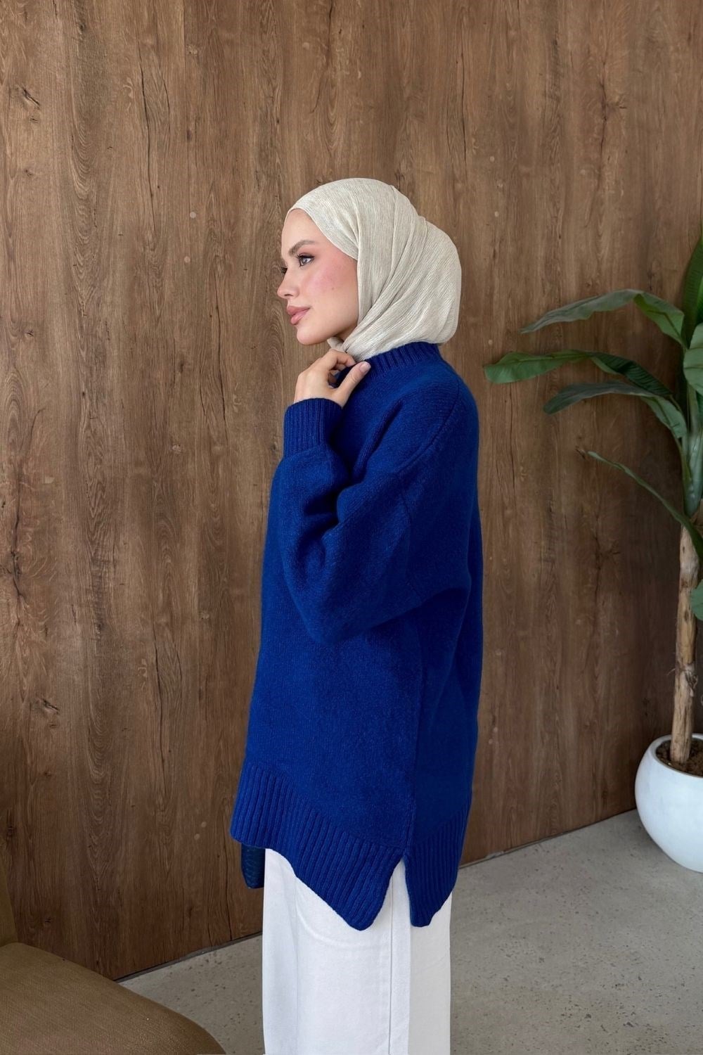 Elya Yumoş Tunik Saks 26194 
