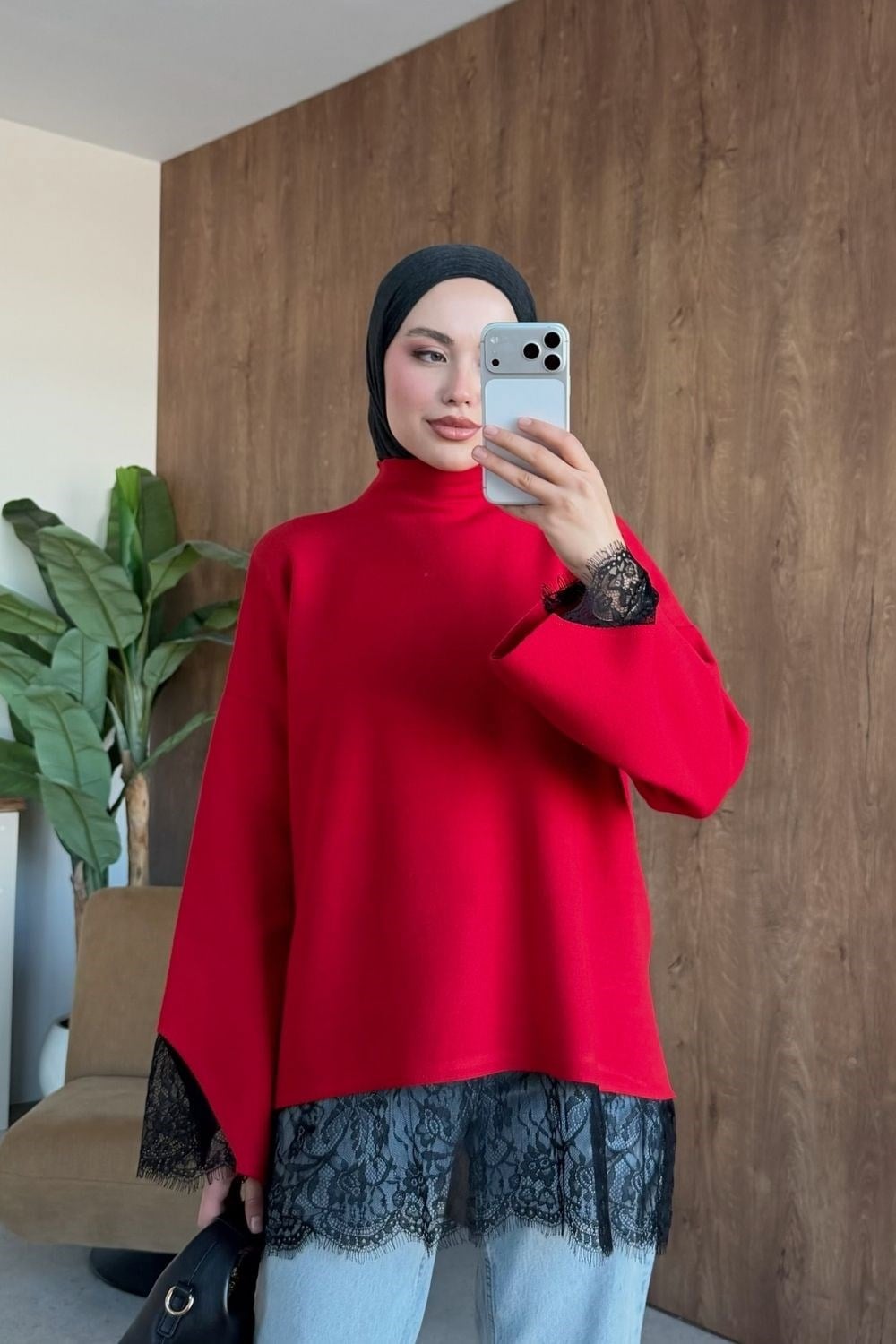 Asil Dantel Dty Tunik Kırmızı 26200 
