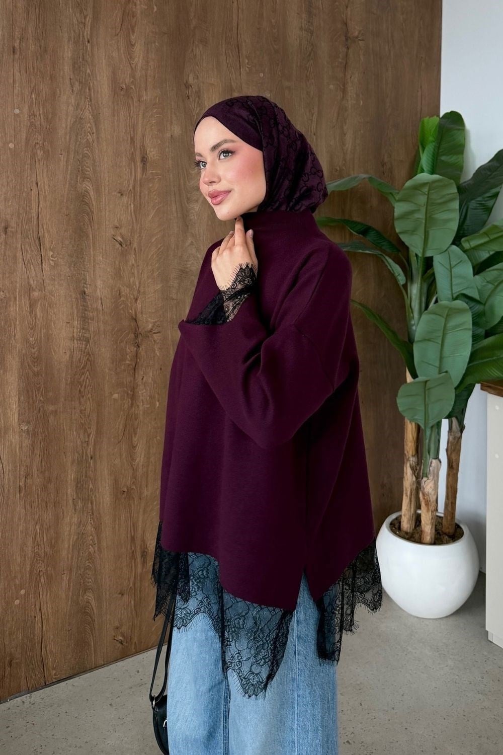 Asil Dantel Dty Tunik Mürdüm 26200 