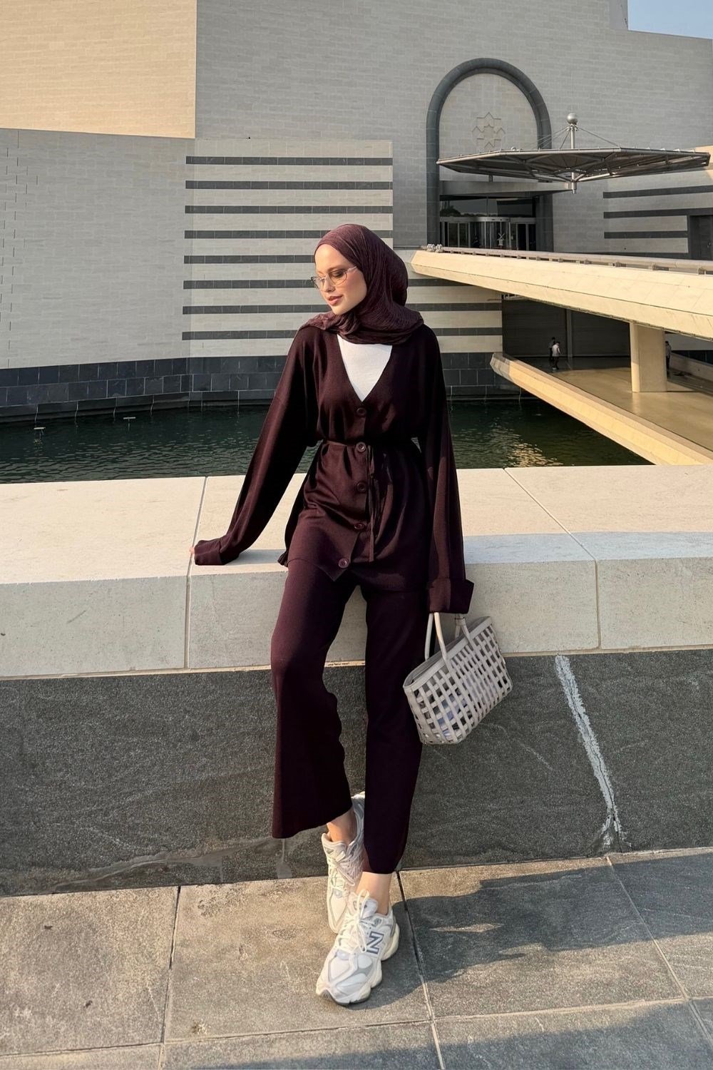 Büyük Düğmeli Takım Bordo 26206 