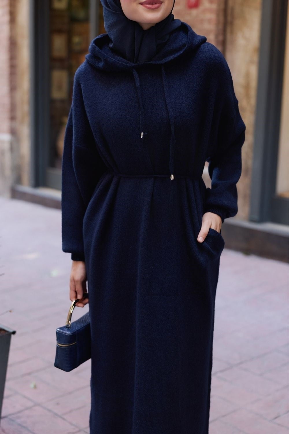 Eleni Yumoş Elbise Lacivert 26214 