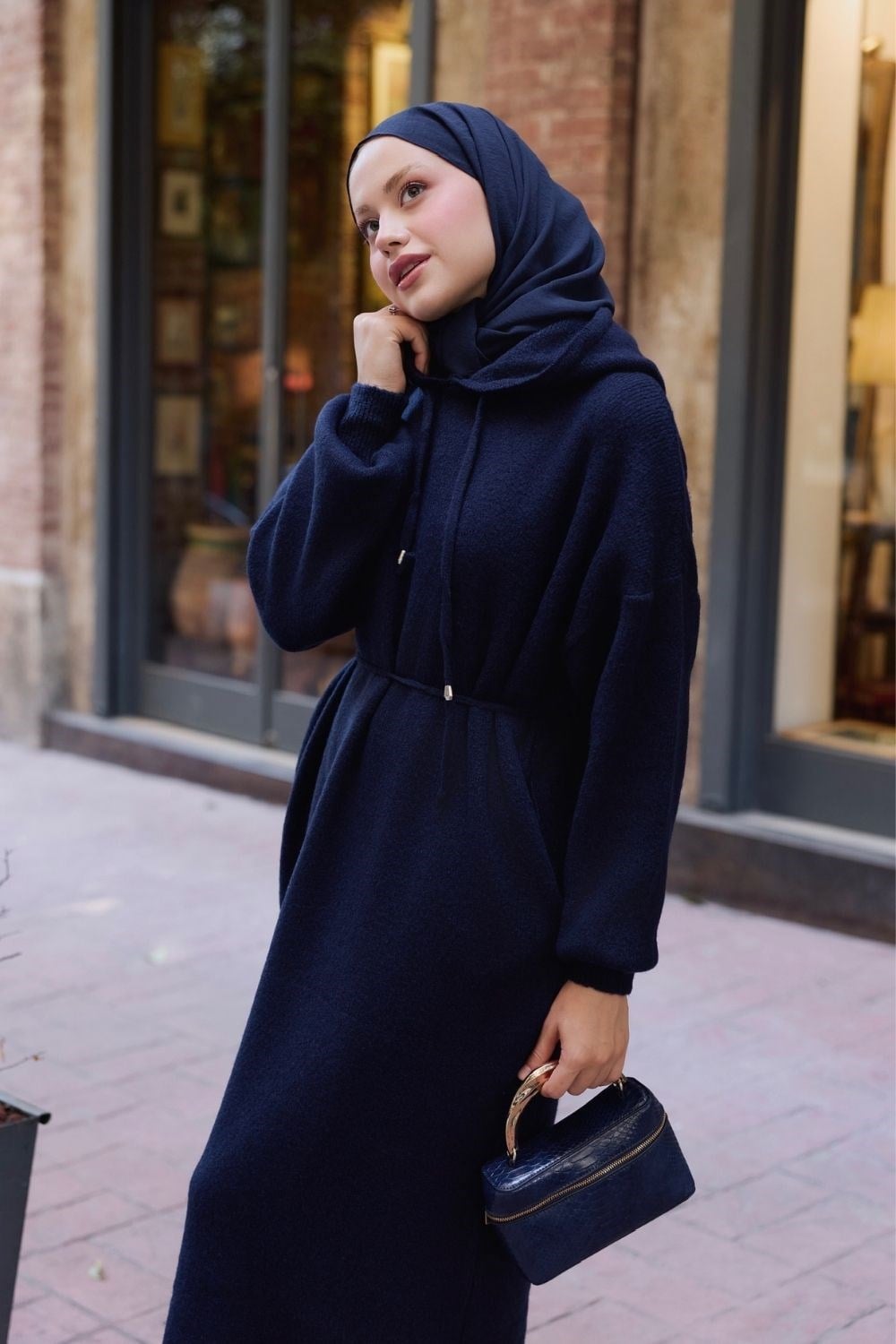 Eleni Yumoş Elbise Lacivert 26214 