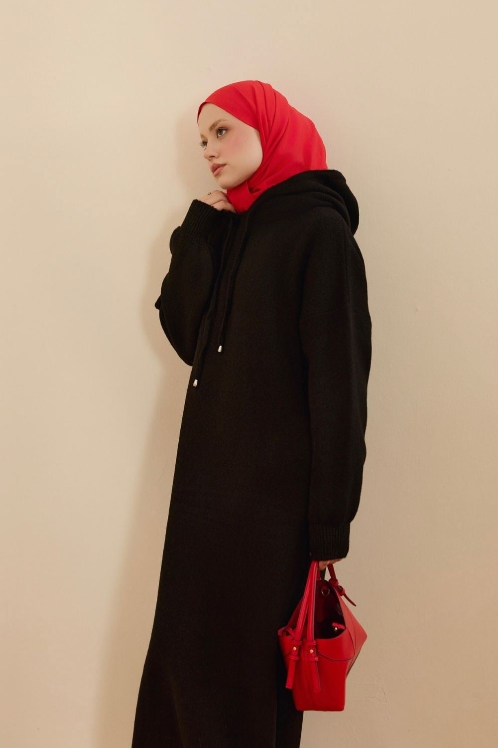 Eleni Yumoş Elbise Siyah 26214 