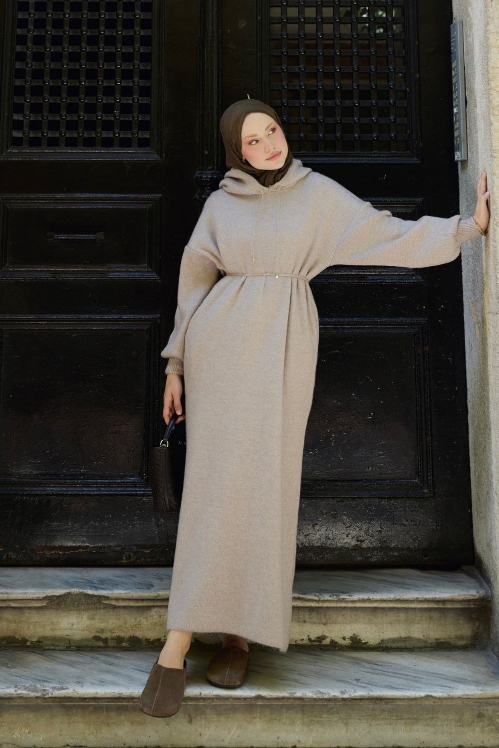 Eleni Yumoş Elbise Vizon 26214 