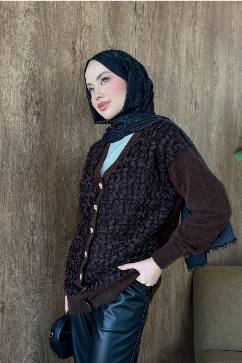 Premium Hırka Kahverengi 26238 