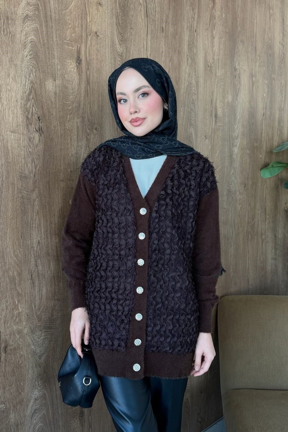 Premium Hırka Kahverengi 26238 