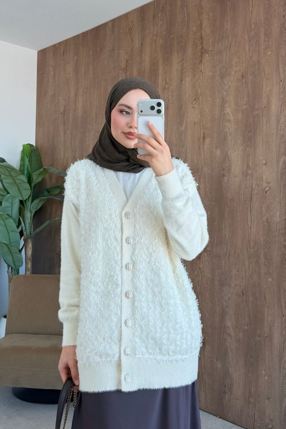 Premium Hırka Krem 26238 