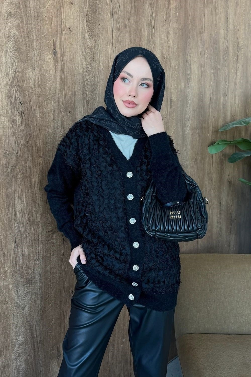 Premium Hırka Siyah 26238 